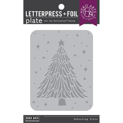 Hero Arts Letterpress & Foil Plate - Sparkling Tree